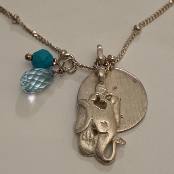 Satya Ganesha Silver Turquoise Necklace - Picture 4 of 4